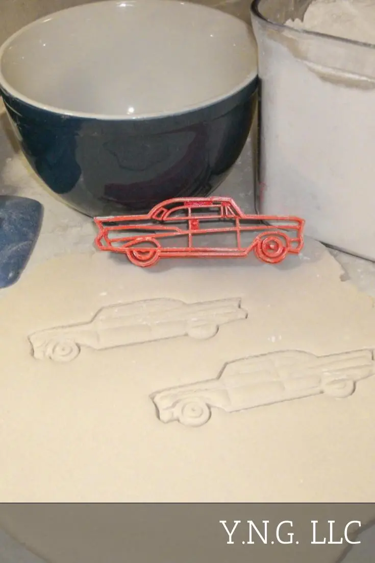 1957 Chevy Bel Air Coupe Cookie Cutter – Classic American Automobile Baking Shape 1