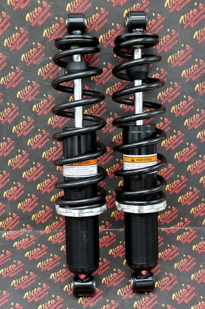 2-Pack Black Front Shocks For Polaris Sportsman 550/850 – 15.5-Inch Spring Length 1