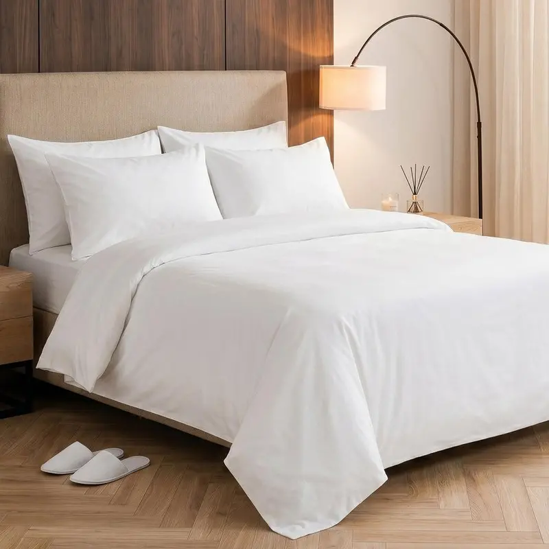 200-Thread-Count 100% Cotton Flap Duvet Cover In White 1
