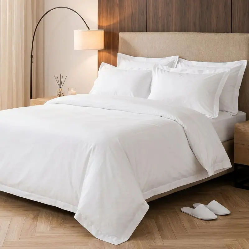 200-Thread-Count Cotton-Rich Flap Oxford Duvet Cover In White 1