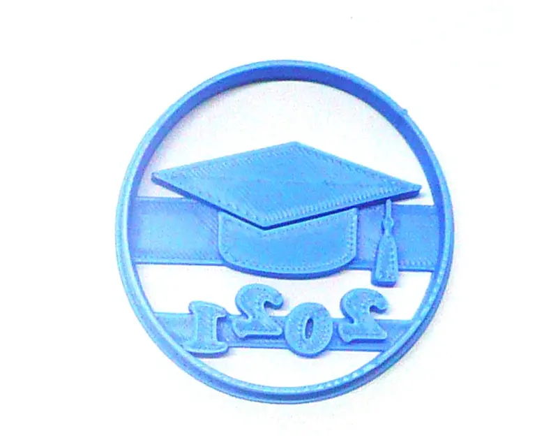 2021 Graduation-Themed Fondant Cutters – 6-Piece Cupcake Topper Set, 1.75", Usa-Crafted 1