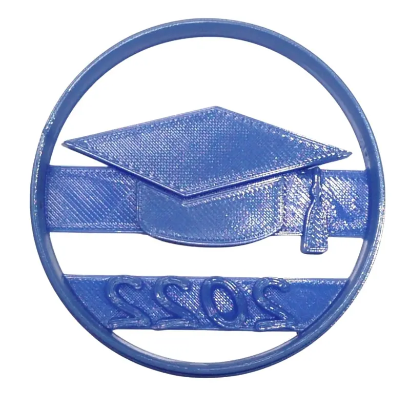 2022 Graduation Theme Fondant Cutters – 6X 1.75" Cupcake Toppers Featuring Cap & Year, Usa-Made (Fd582) 1