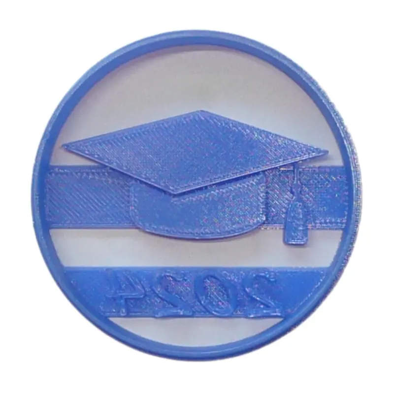 2024 Graduation Cap Fondant Cutter Set – 6-Piece Commemorative Baking Stencil, 1.75 Inch, Fda-Compliant 1