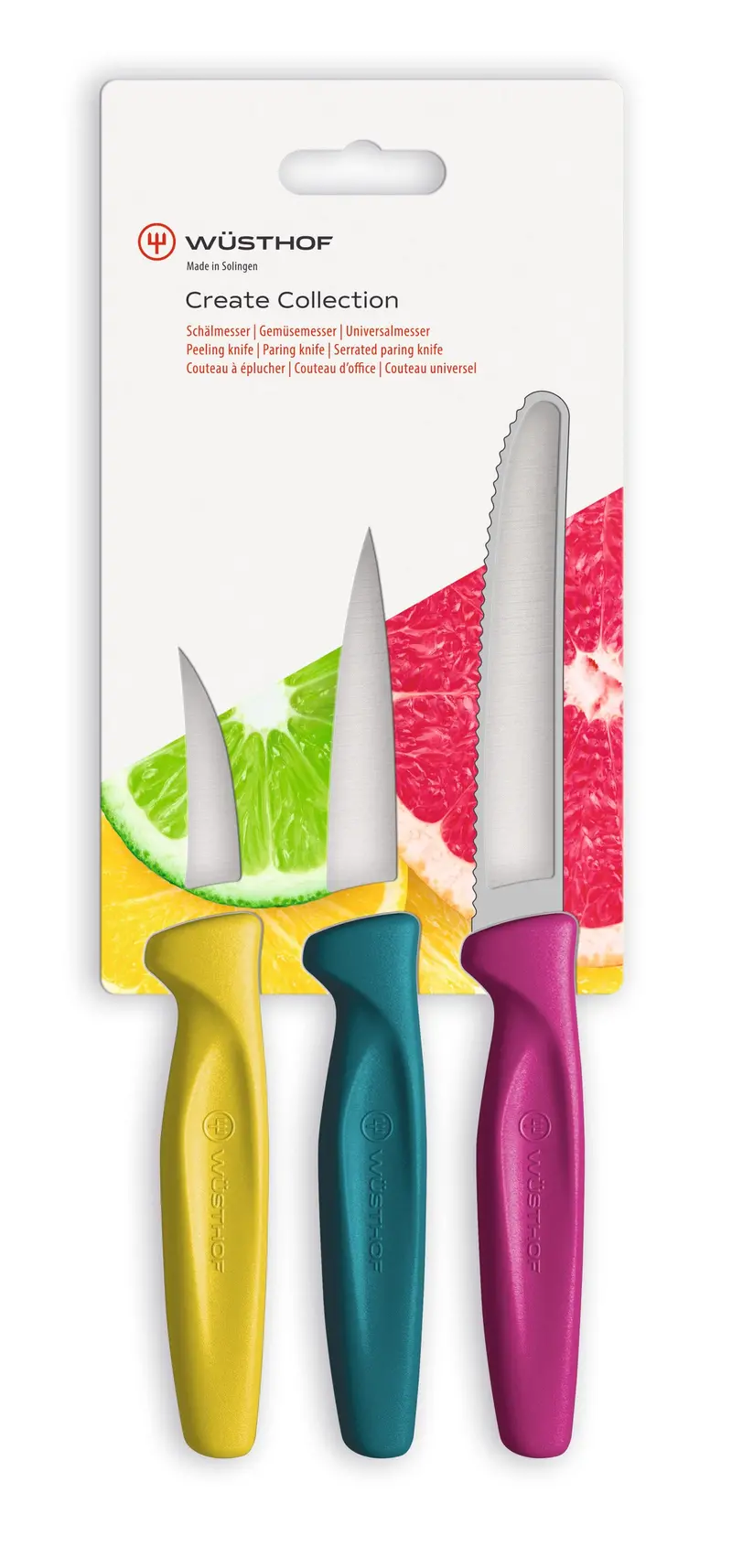 3-Pack Color-Coded Paring Knives 1