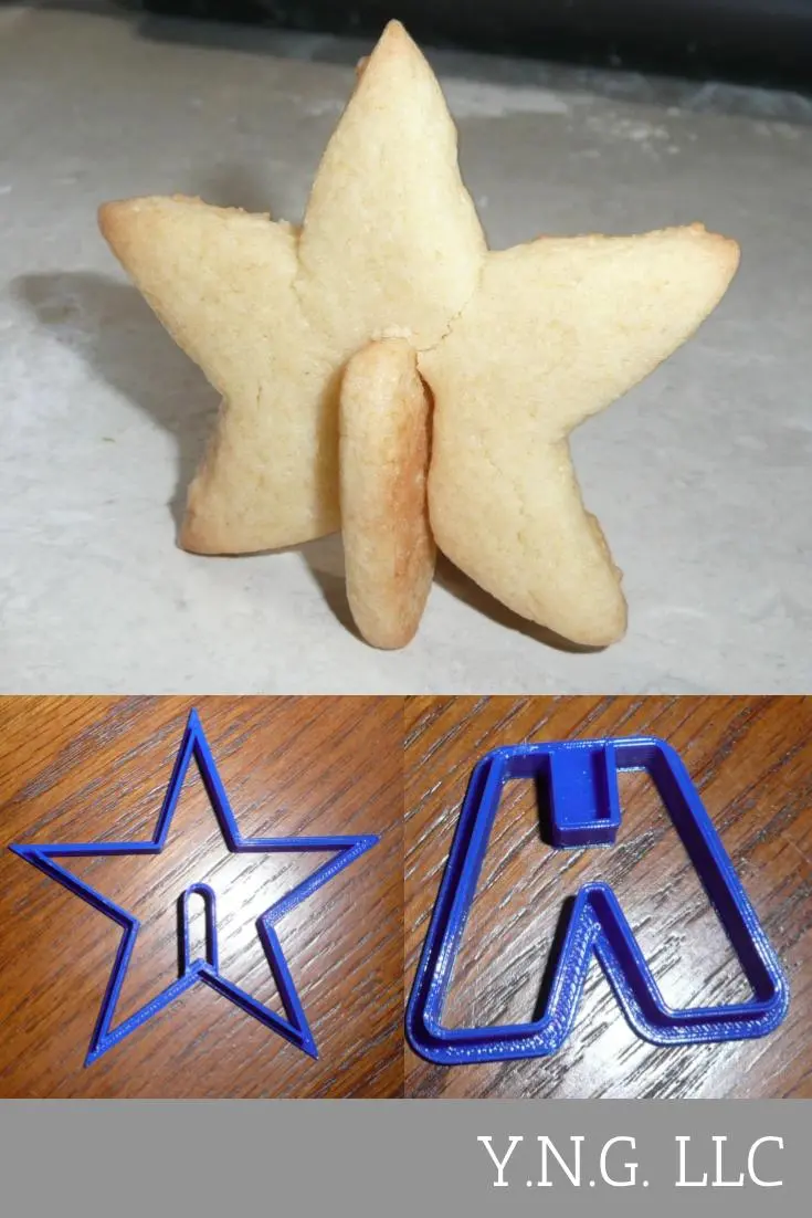 3D Star Holiday Cookie Cutter – Two-Piece Layered Design For Dimensional Christmas Cookies, Usa (Pr293) 1