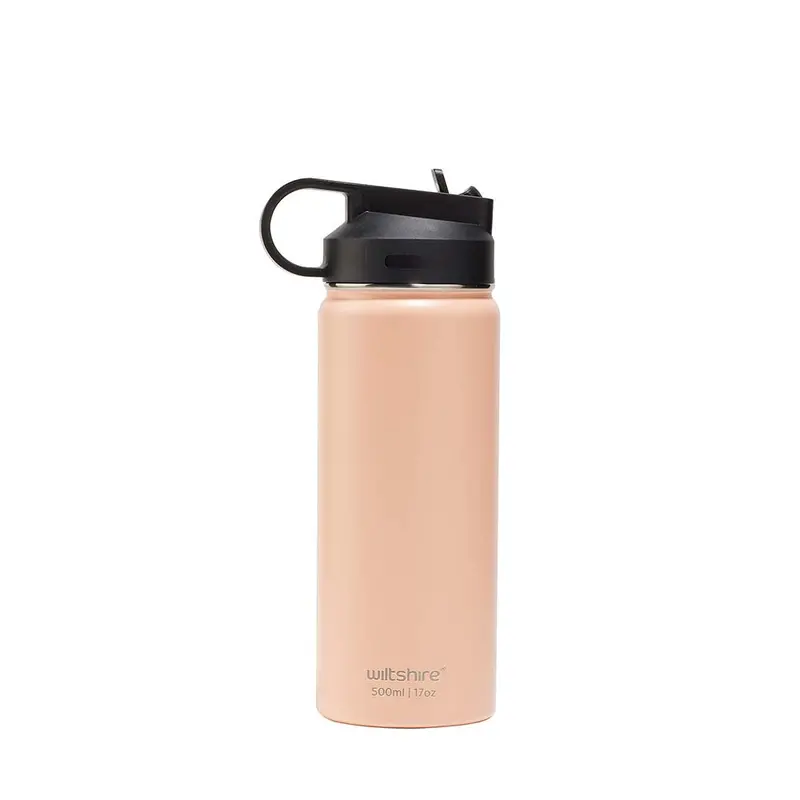 500Ml Peach-Tone Vacuum-Insulated Stainless Steel Bottle (17Oz) 1