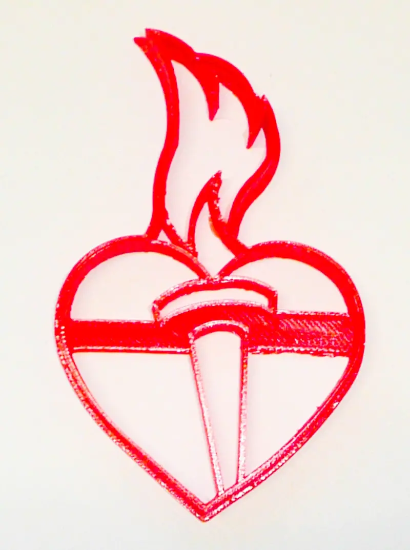 6-Pack 1.75-Inch Heart With Flaming Torch Fondant Cutter – Romantic Or Patriotic Cupcake Decor (Fd3032) 1