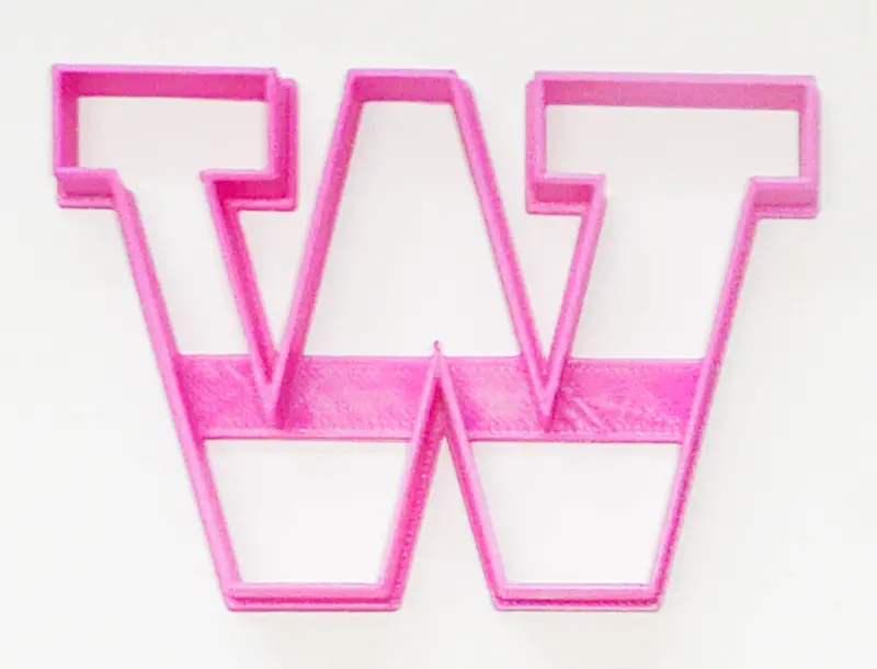 6-Pack 1.75-Inch University Of Washington 'W' Fondant Cutter – Collegiate Cupcake Decor (Fd3015) 1