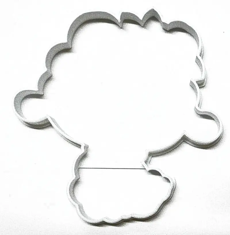 6-Pack Baby Sheep Silhouette Fondant Cutter – 1.75 Inch Edible Topper 1