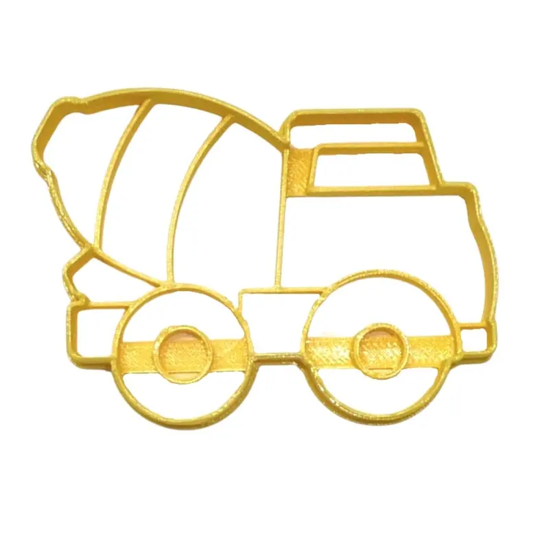 6-Pack Cement Mixer Fondant Cookie Cutter Kit – 1.75 Inch Cupcake Topper, Food-Safe, Usa-Made 1