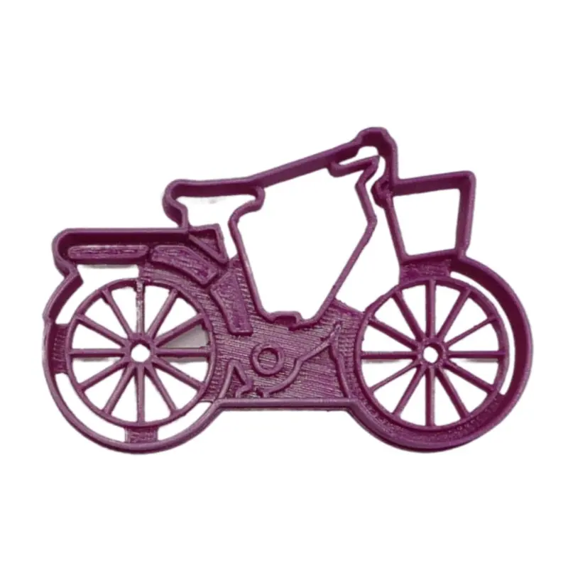 6-Pack Cruiser Bike With Basket Fondant Cutter – 1.75" Cupcake Topper 1