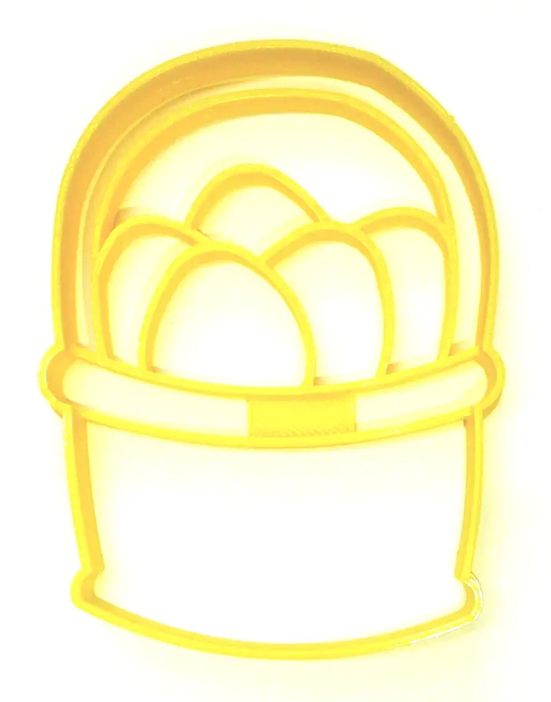 6-Pack Easter Basket Fondant Cutter Set – Springtime Cupcake Topper, 1.75" Diameter, Usa-Made Fd2444 1