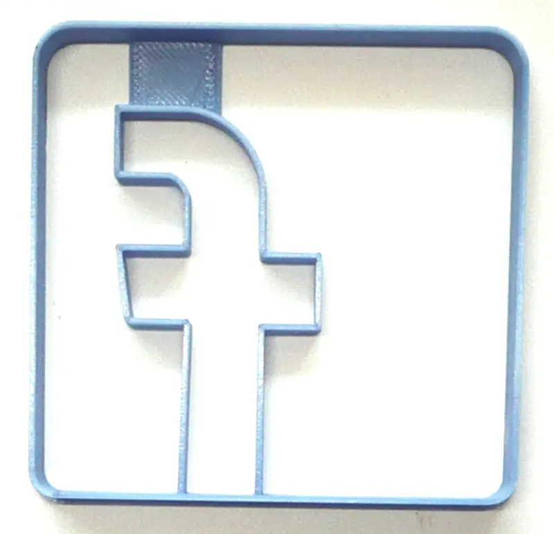 6-Pack Facebook 'F' Logo Fondant Cutters – 1.75" Social Media-Themed Cupcake Decoration Set (Usa Made, Fd2954) 1