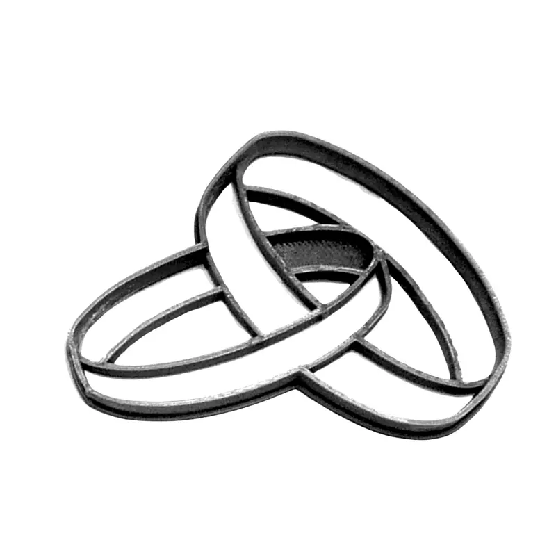 6-Pack Interlocking Rings Fondant Cutter – 1.75 Inch Wedding Or Anniversary Decor, Usa-Made 1