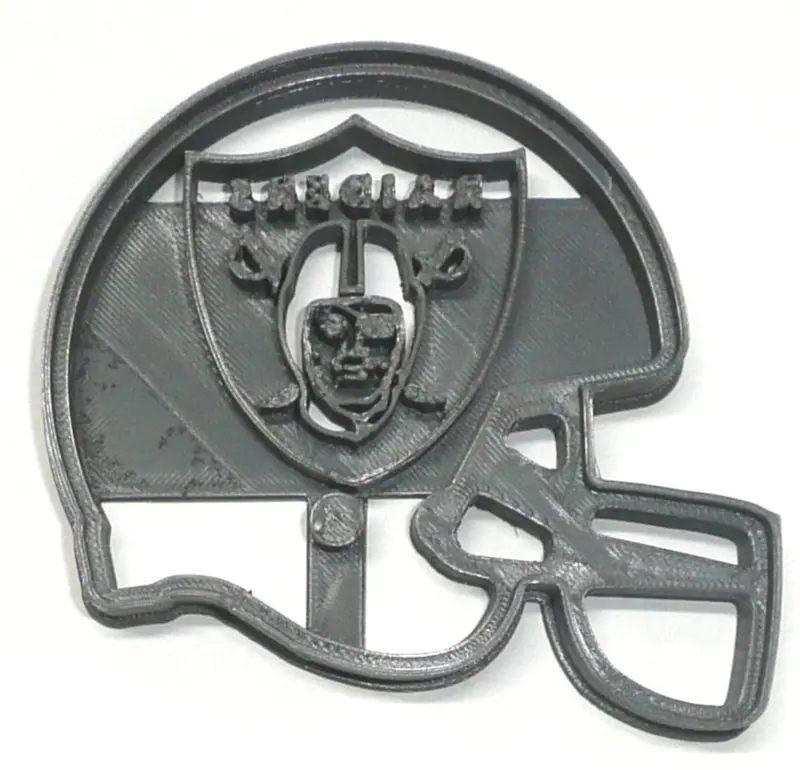 6-Pack Las Vegas Raiders Fondant Cutter – Nfl Team Cupcake Topper, 1.75", Silver & Black Motif, Fda-Approved (Fd2083) 1