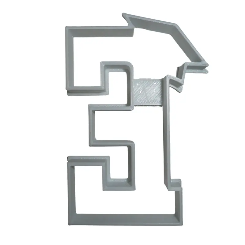 6-Pack Letter E + Graduation Cap Fondant Cutter – Graduation-Themed Letter Outline Shape, 1.75", Fd3726 1