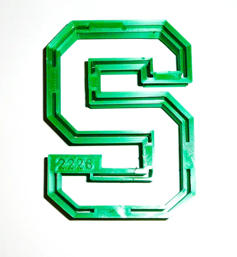 6-Pack Michigan State Spartans 'S' Fondant Cutter – 1.75" Collegiate Cupcake Decor Fd2226 1