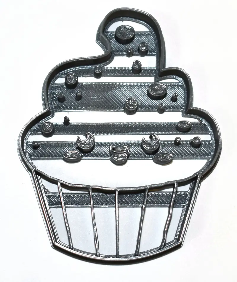 6-Pack Mini Cupcake-Shaped Fondant Cutter Set – Baking Decorative Topper, 1.75" Diameter, Usa-Made Fd618 1
