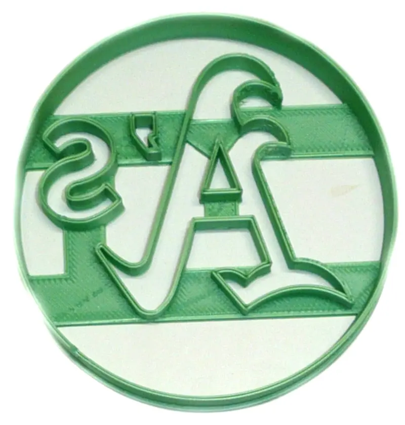 6-Pack Oakland Athletics Fondant Cutters – Mlb Team Cupcake Toppers, 1.75" Size, Usa Crafted Fd2573 1