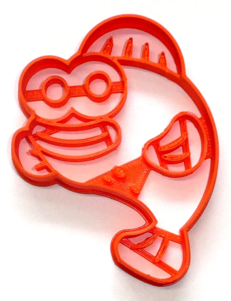 6-Pack Orange Baby Shark Fish Fondant Cutter – 1.75" Cupcake Decoration Stencil 1