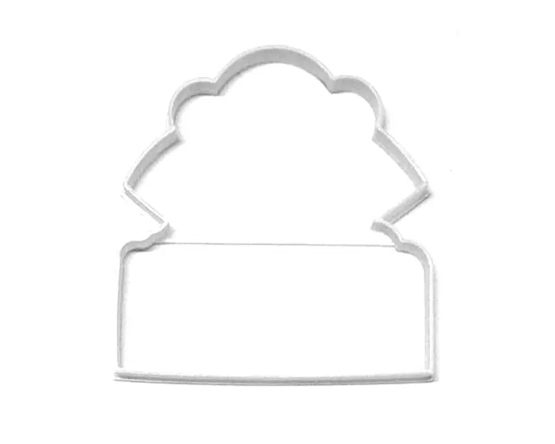 6-Pack Pilgrim Girl Holding Banner Fondant Cutter – 1.75 Inch Cupcake Decor 1