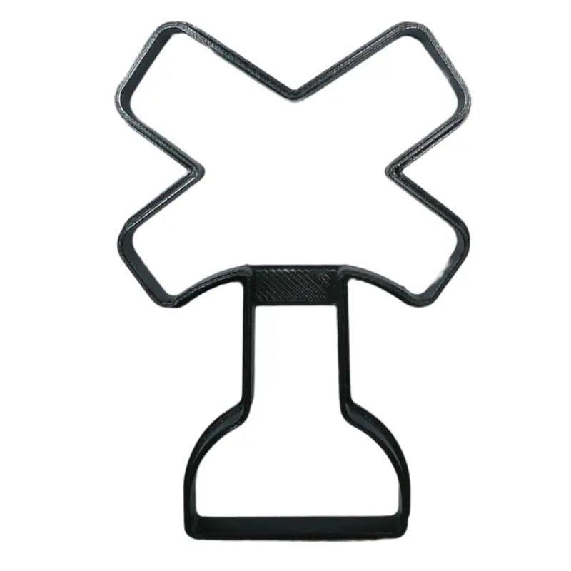 6-Pack Railroad Crossing Fondant Cutter – Safety Sign-Themed Baking Tool, 1.75 Inch, Usa-Made 1