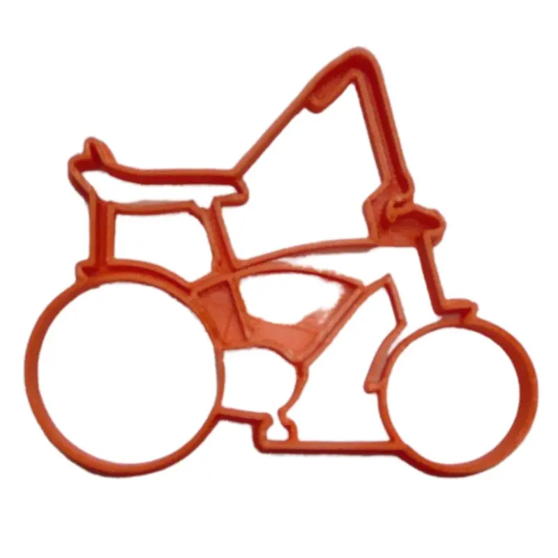 6-Pack Schwinn Banana Seat Bike Fondant Cutter – 1.75" Cupcake Decoration Stencil 1