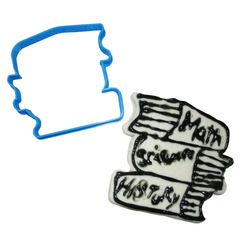 6-Pack Stacked Books Fondant Cutter – Literary-Themed Cupcake Topper, 1.75 Inch (Fd605) 1