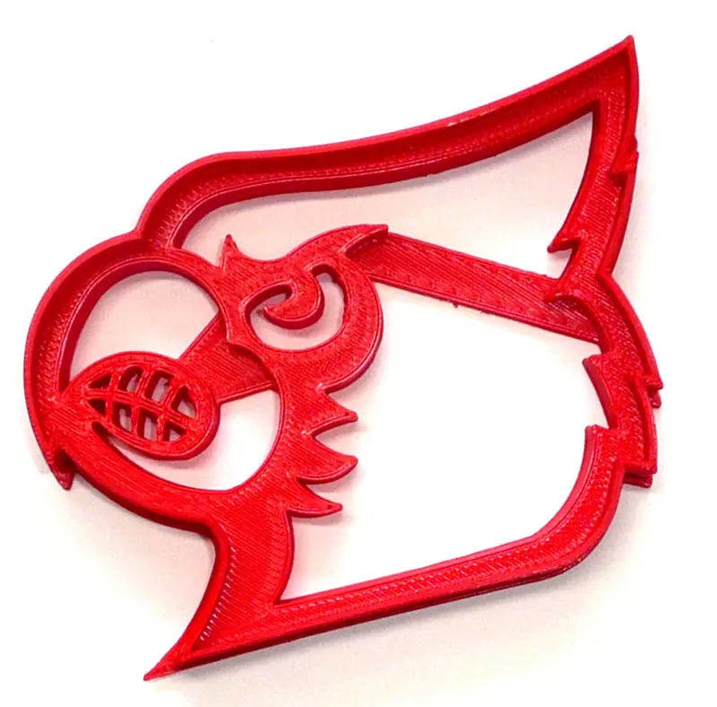 6-Pack University Of Louisville Mascot Head Fondant Cutter – 1.75" Cupcake Topper 1