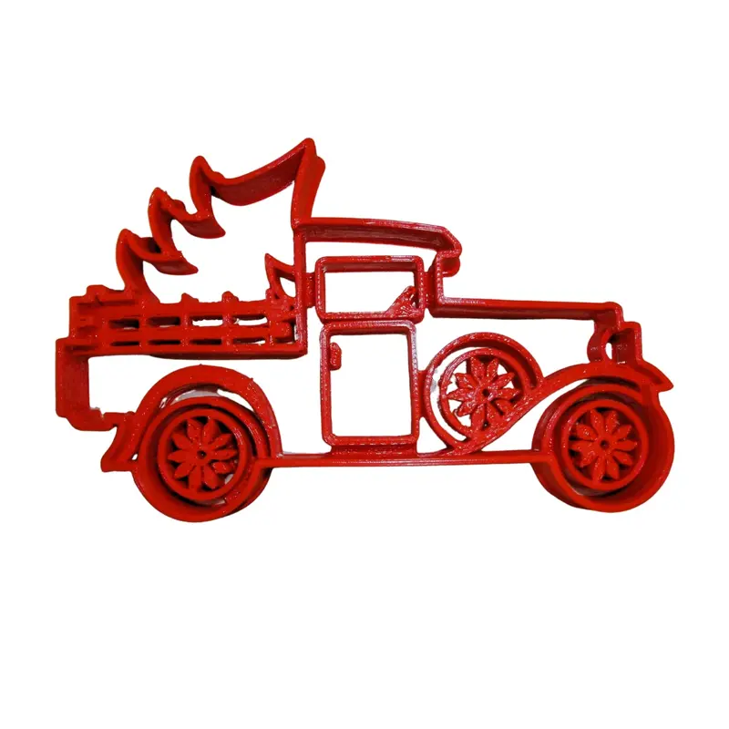 6-Pack Vintage Pickup Truck Fondant Cutter – 1.75" Retro-Themed Cupcake Decor (Usa Made) 1