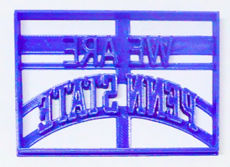 6-Pack 'We Are Penn State' Text Fondant Cutter – 1.75 Inch Fan Gear Cupcake Topper, Usa Fd3268 1