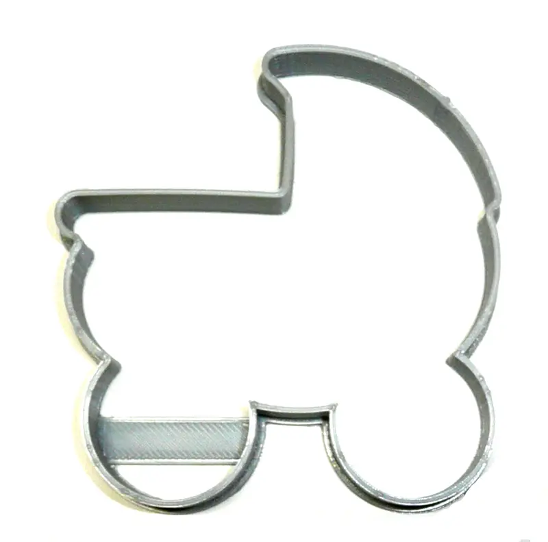 6-Piece Baby Stroller Fondant Cutters For Nursery Or Baby Shower Cupcakes – 1.75" 1