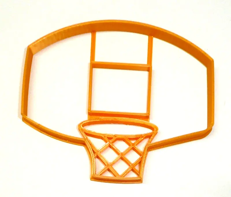 6-Piece Basketball Hoop Fondant Cutters For Athletic Cupcake Toppers – 1.75" 1