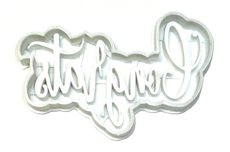 6-Piece 'Congrats' Message Fondant Cutter Set – 1.75 Inch Celebration Cupcake Topper 1