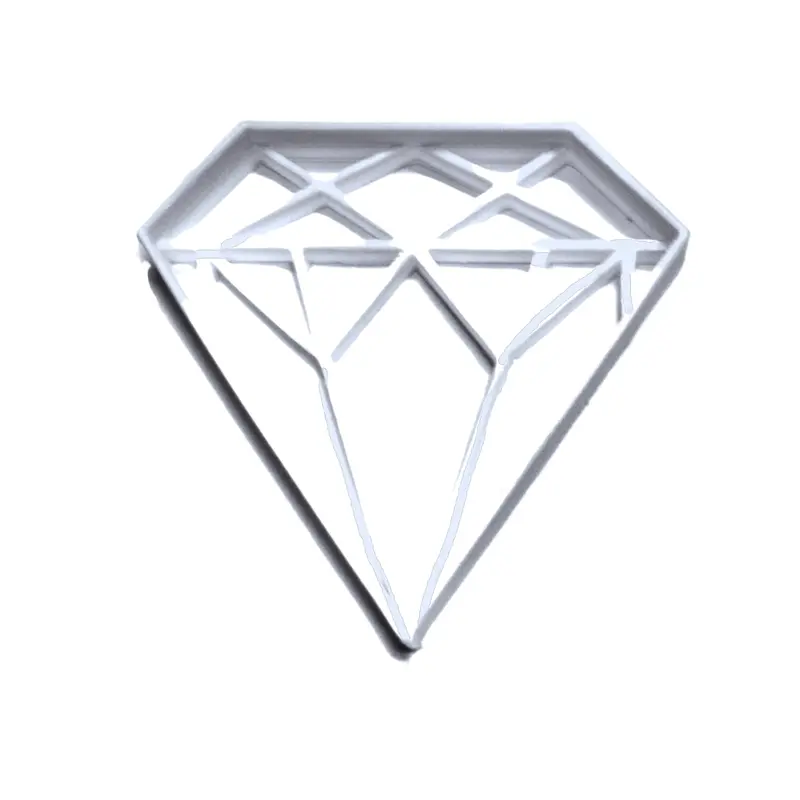 6-Piece Diamond Rock Fondant Cutters – Geode Or Gemstone-Inspired Baking Stencils 1