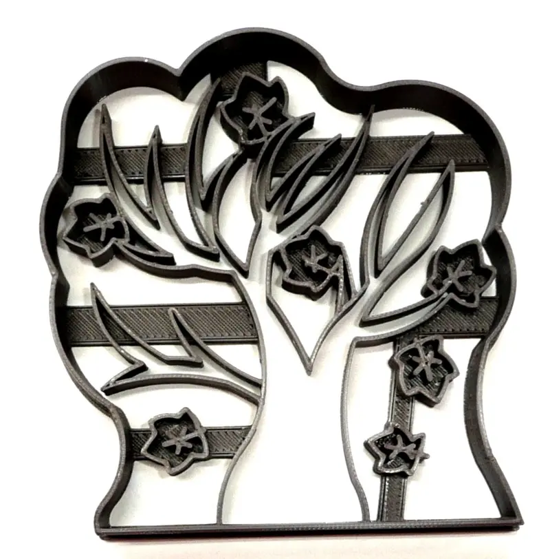 6-Piece Falling Leaves & Tree Silhouette Fondant Cutter Set – Nature-Inspired Cupcake Toppers, 1.75", Usa-Made Fd4438 1