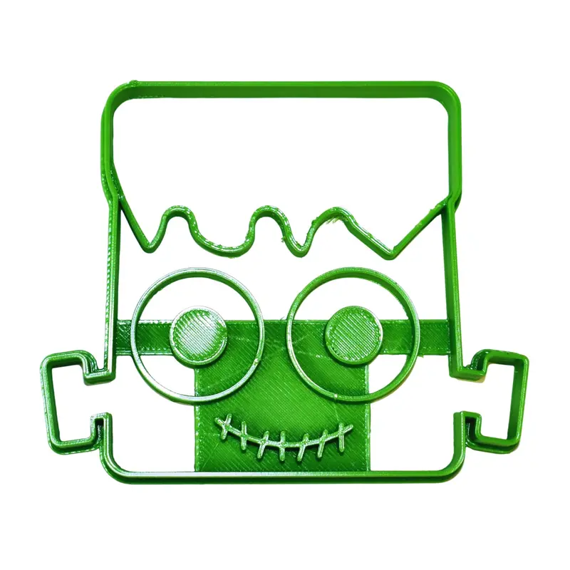 6-Piece Frankenstein Monster Fondant Cutter Kit – Spooky Halloween Cupcake Decor, 1.75", Usa Fd716 1