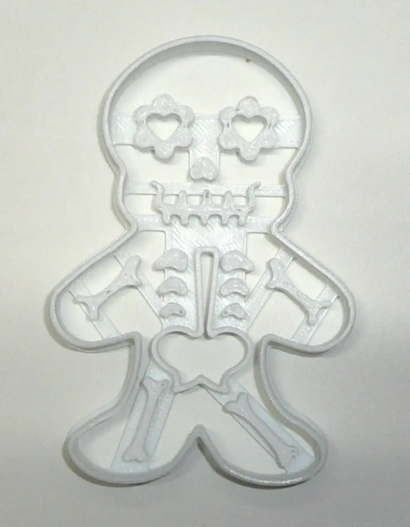 6-Piece Gingerbread Skeleton Fondant Cutter Set – 1.75" Holiday-Themed Cupcake Topper, Usa-Made Fd3619 1