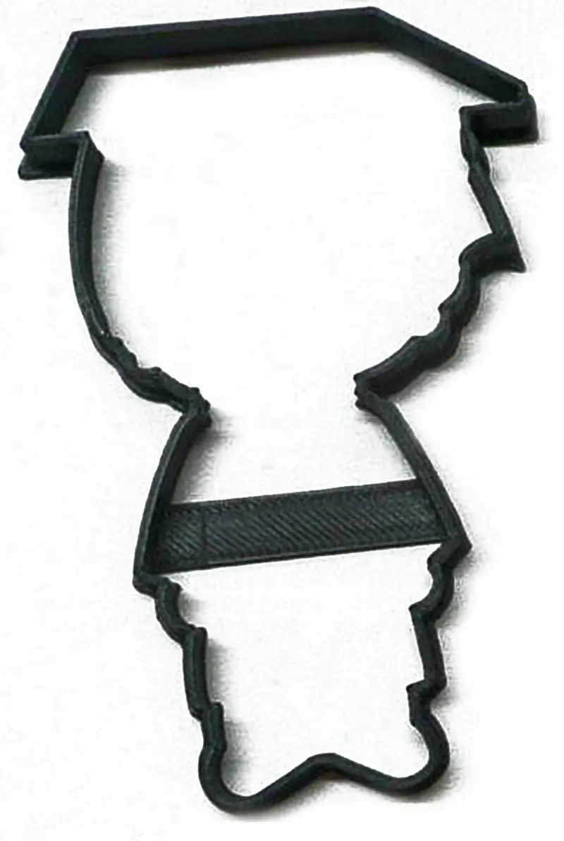 6-Piece Graduate Figure Fondant Cutter Set (Cap & Gown) – 1.75" Commencement-Themed Cupcake Topper Fd3089 1