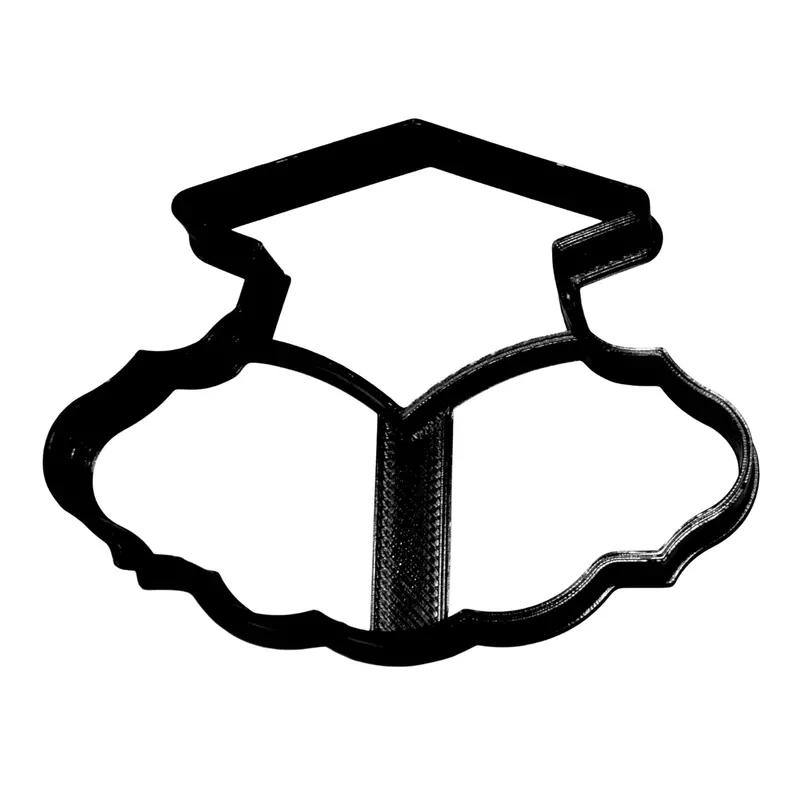 6-Piece Graduation Cap & Banner Fondant Cutter Set – Commencement-Themed Cupcake Topper, 1.75", Usa Fd2612 1