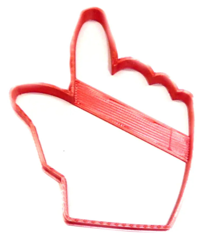 6-Piece Guns Up Hand Gesture Fondant Cutter Set – Collegiate Spirit Cupcake Topper, 1.75", Usa Fd2655 1