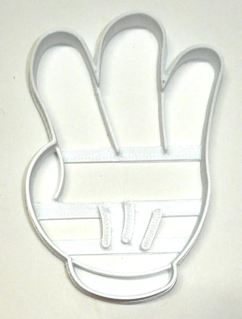 6-Piece Mickey Mouse Glove 'Number 3' Fondant Cutters – 1.75 Inch Themed Baking Stencil Set, Usa-Made Fd2878 1