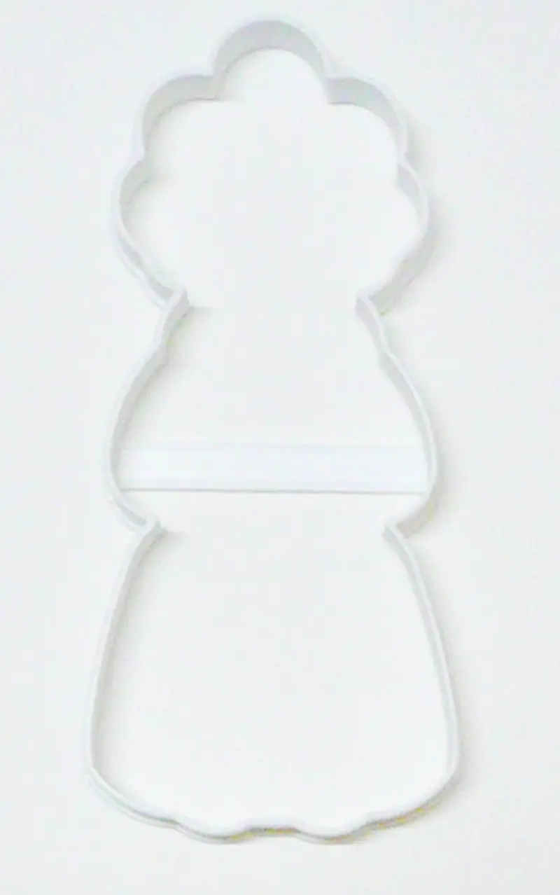 6-Piece Winter Lady Fondant Cutter Set (Coat Outline) – 1.75" Seasonal Cupcake Decoration Fd3085 1