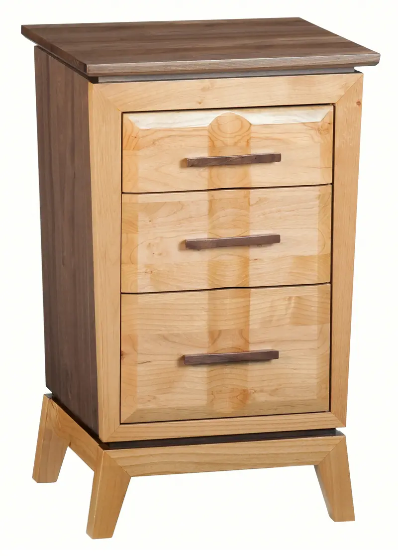 Addison Narrow Three-Drawer Nightstand – Space-Saving Design 1