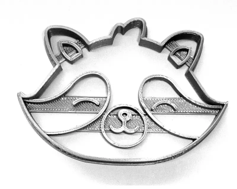 Adorable Raccoon Face Fondant Cutter Set – 6 Cute Animal Cupcake Toppers, 1.75" 1
