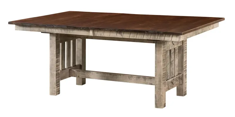 Alamo Farmhouse-Style Trestle Table 1