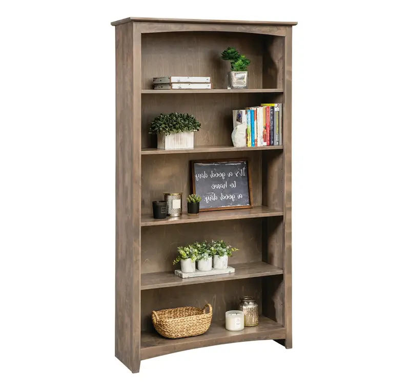 Alder Shaker Open Bookshelf (36" W × 72" H) 1