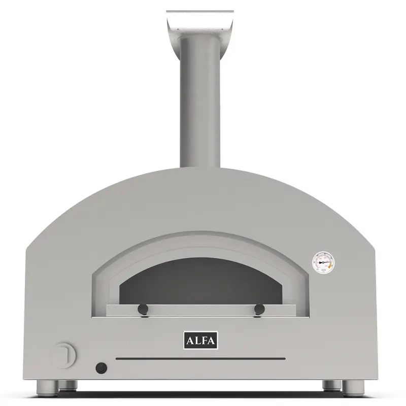 Alfa Futuro 2 Pizze Gas-Powered Pizza Oven – Silver & Black Design (Fxft-2P-Msb-U) 1