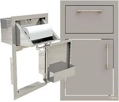 Alfresco 17-Inch Left-Hinged Soft-Close Door + Paper Towel Holder – Integrated Design (Axe-Dth-L-Sc) 1