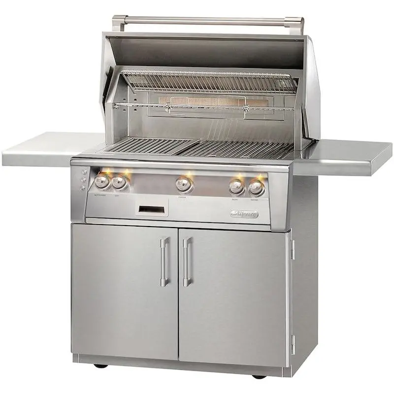 Alfresco Alxe-36C-Ng 36-Inch Natural Gas Freestanding Grill With Smoker Box, Warming Rack, Rotisserie, And 82,500 Btu Output 1